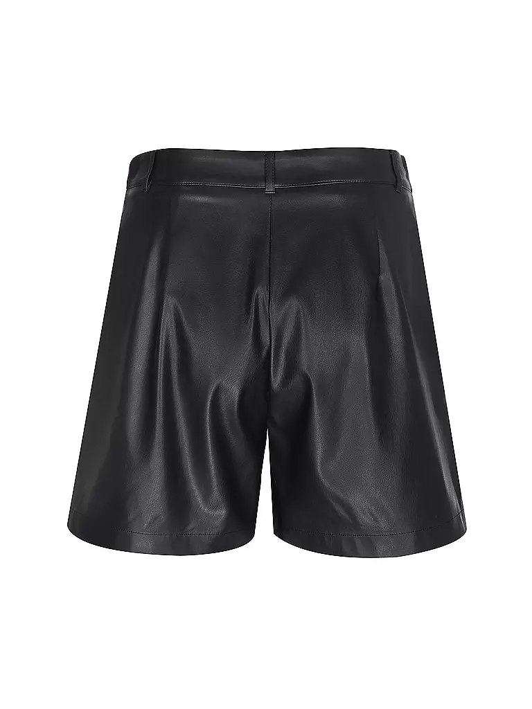 LIU JO | Shorts in Lederoptik SPALMATO | schwarz