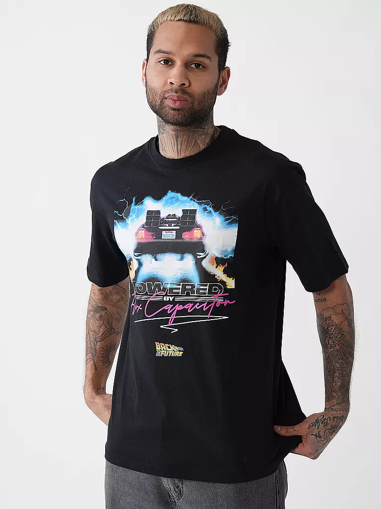 LMTD | T-Shirt NLMFIDAS BACKTOTHEFUTURE | schwarz