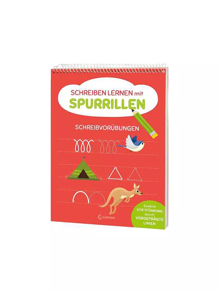 LOEWE VERLAG | Schreibblock - Schreiben lernen mit Spurrillen - Schreibvorübungen | keine Farbe