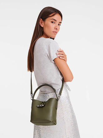 LONGCHAMP | Roseau Schultertasche, Khaki