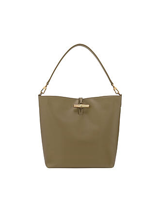 LONGCHAMP | Le Roseau Schultertasche Medium, Olive