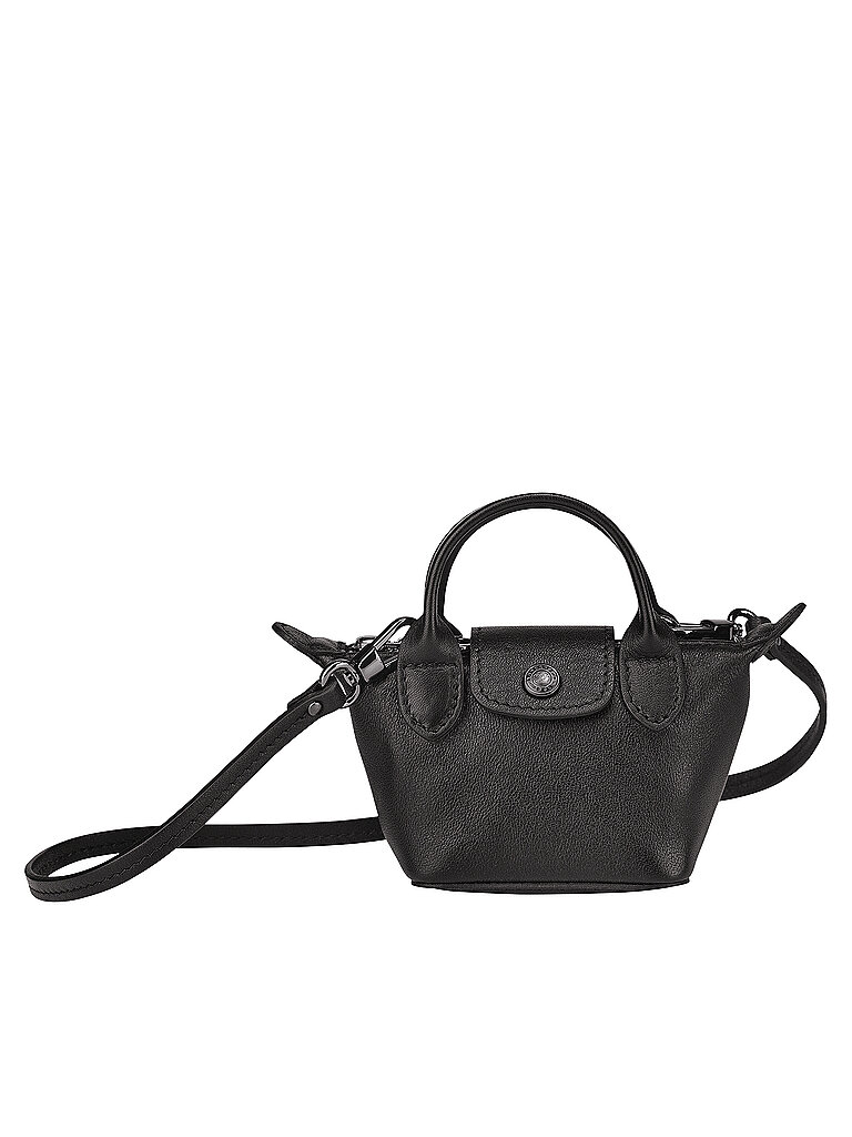 LONGCHAMP Le Pliage Cuir Umhängetasche XS, Black schwarz