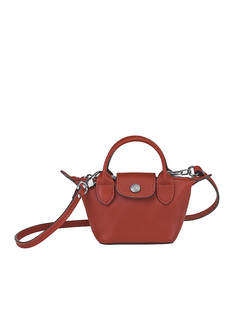 LONGCHAMP Le Pliage Cuir Umhängetasche XS, Sienna rot