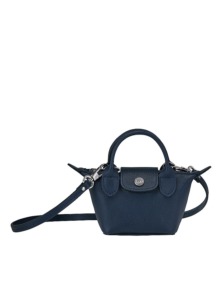 LONGCHAMP Le Pliage Cuir Umhängetasche XS, Navy blau