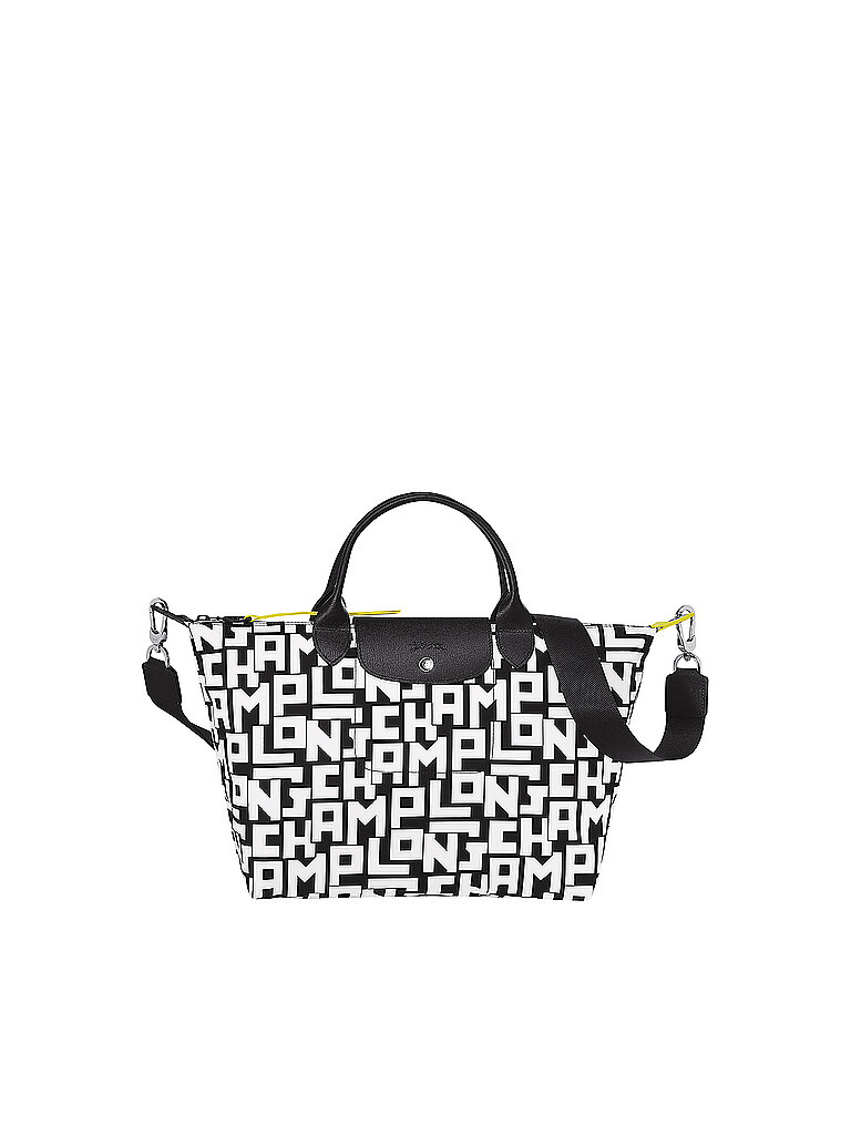 LONGCHAMP Le Pliage Collection Handtasche M, Black / White schwarz