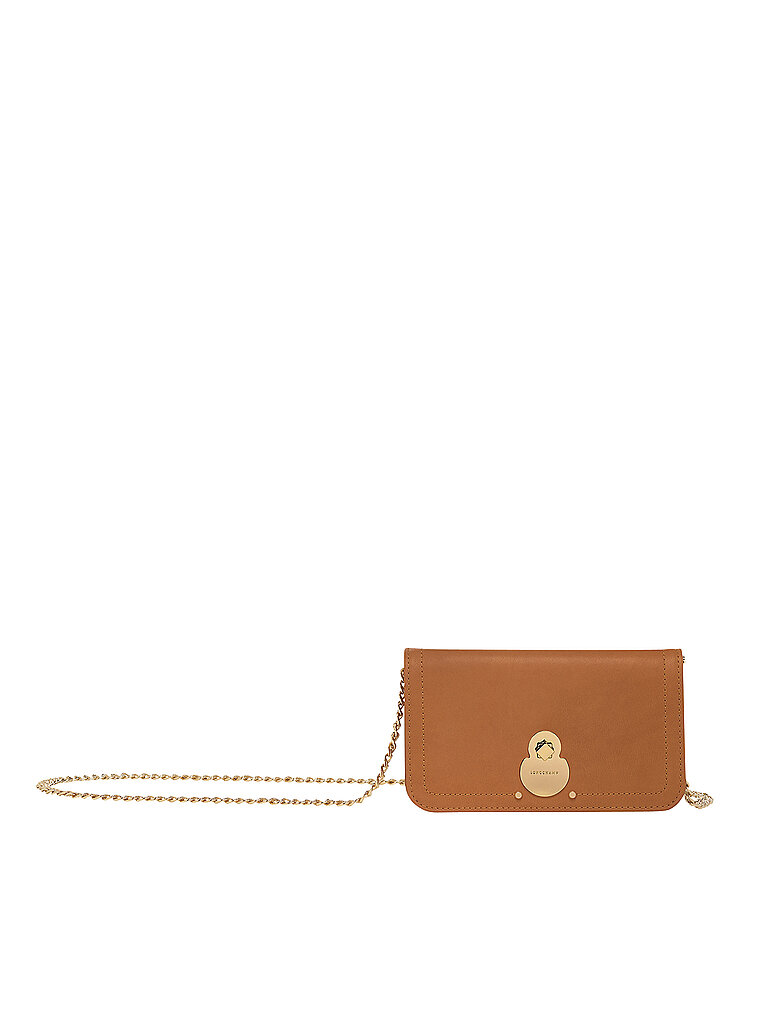 LONGCHAMP Cavalcade Geldbörse mit Kette, Neutral beige