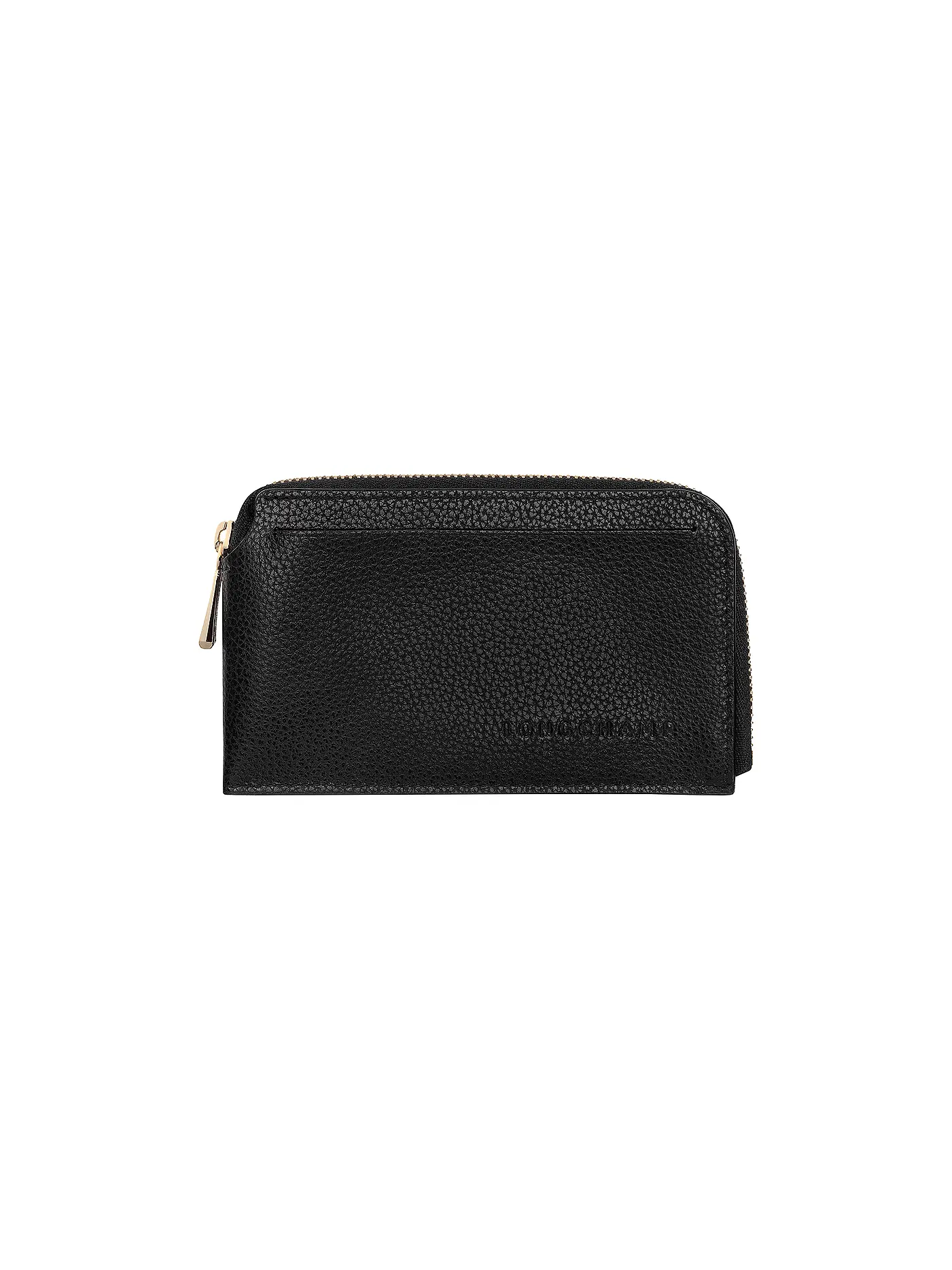 LONGCHAMP | Kartenetui Le Foulonné, Capre | schwarz