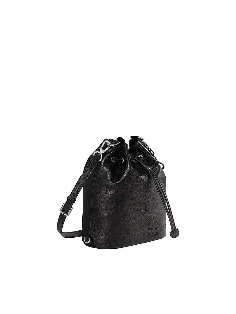 LONGCHAMP | Le Foulonné Beuteltasche M, Black | schwarz