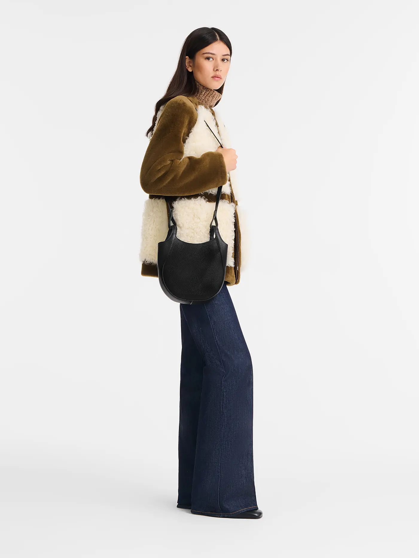 LONGCHAMP | Le Foulonne Umhängetasche Small, Noir | schwarz