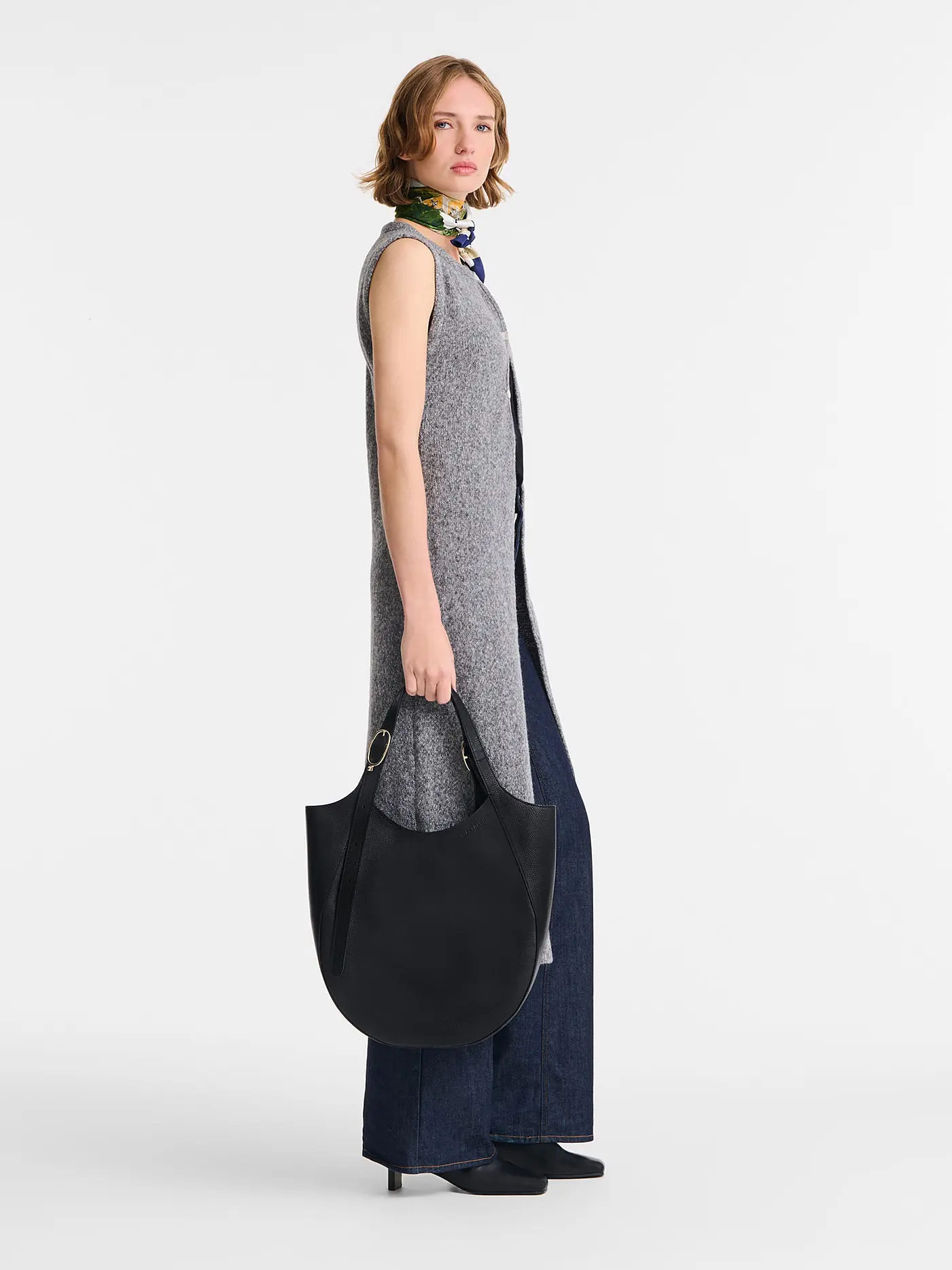 LONGCHAMP | Le Foulonne Umhängetasche XLarge, Noir | schwarz