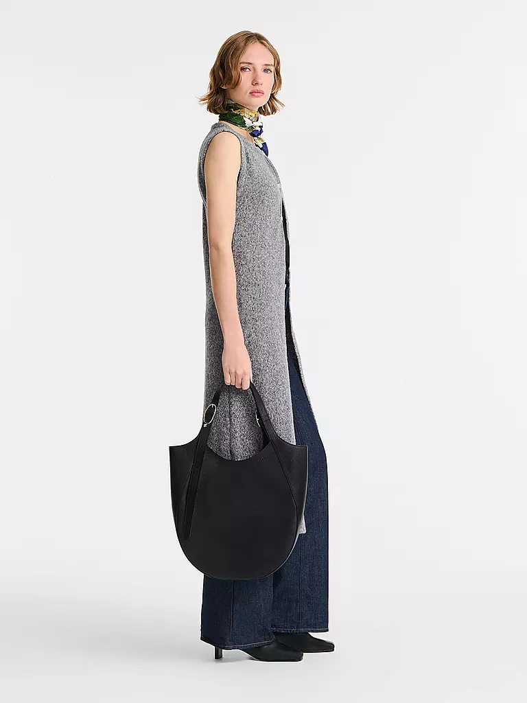 LONGCHAMP | Le Foulonne Umhängetasche XLarge, Noir | schwarz