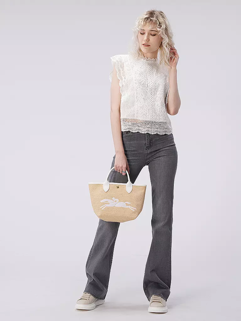 LONGCHAMP | Le Panier Pliage Handtasche Small, White | weiss