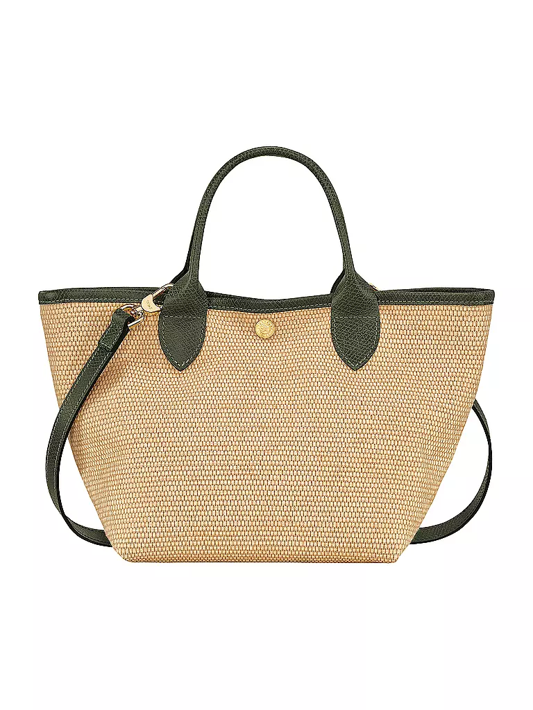 LONGCHAMP | Le Panier Pliage Henkeltasche Small, Khaki | rot