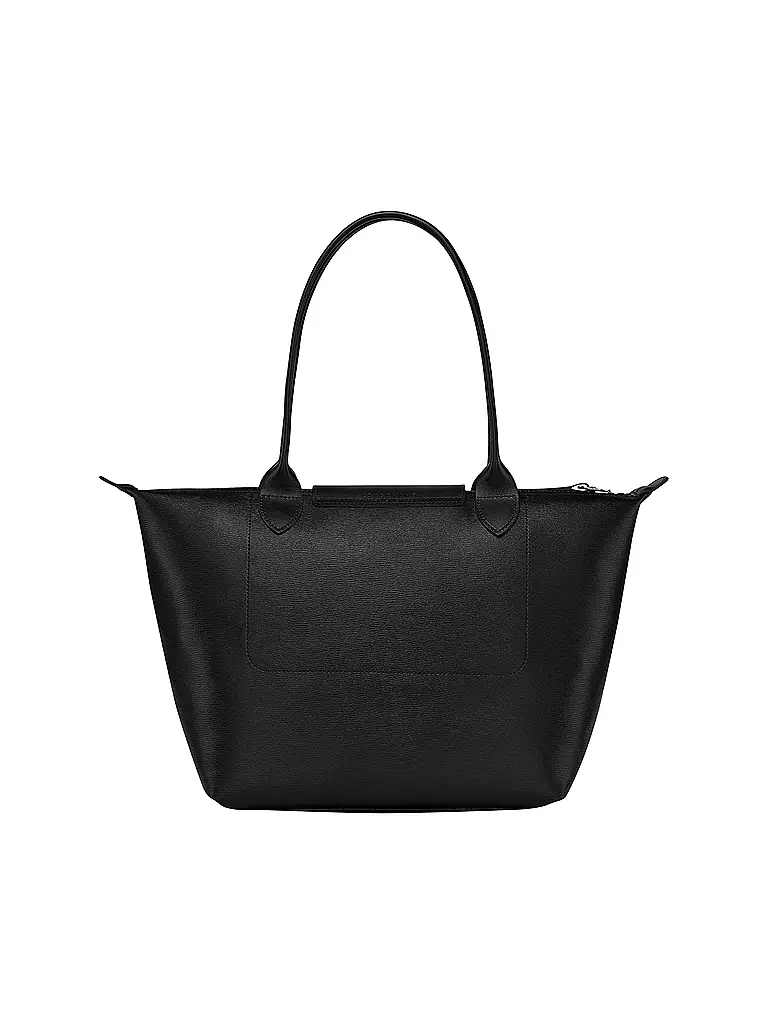 LONGCHAMP | Le Pliage City Shopper Medium, Black | schwarz