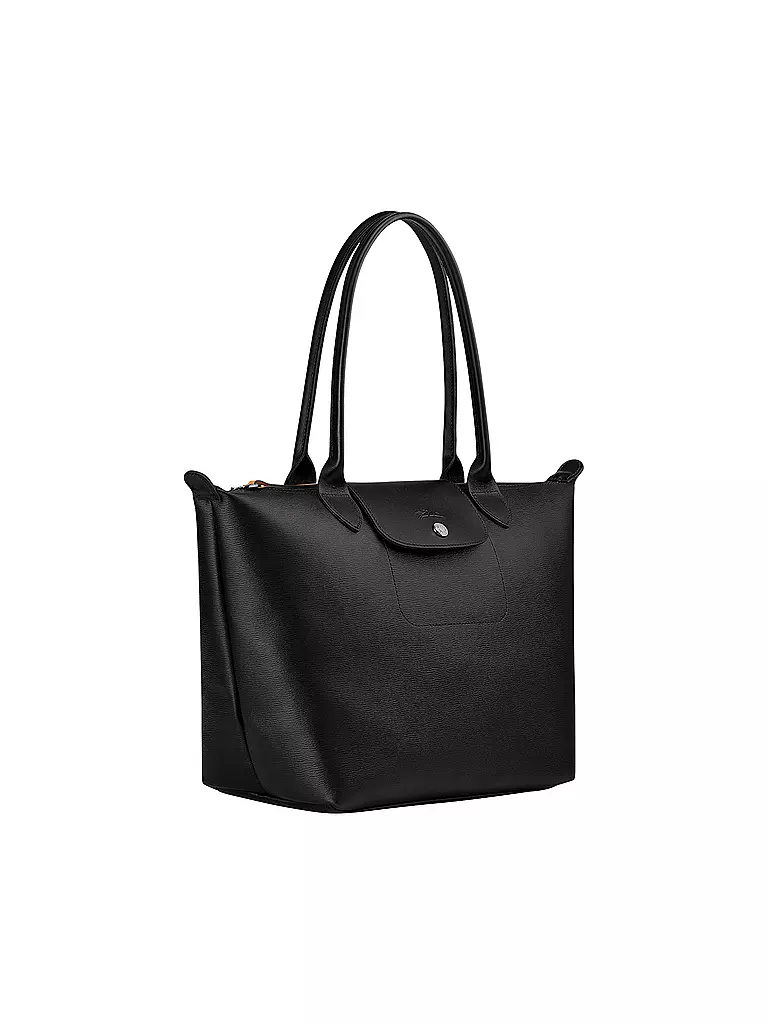 LONGCHAMP | Le Pliage City Shopper Medium, Black | schwarz