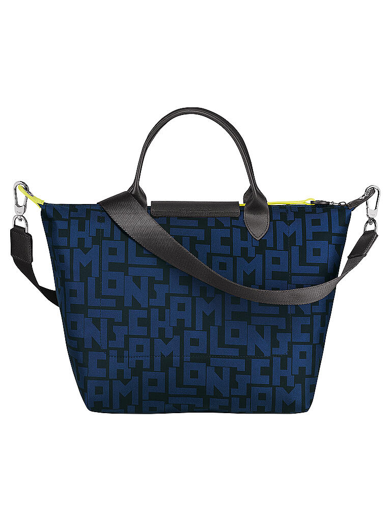 LONGCHAMP | Le Pliage Collection Handtasche M, Black / Navy | schwarz