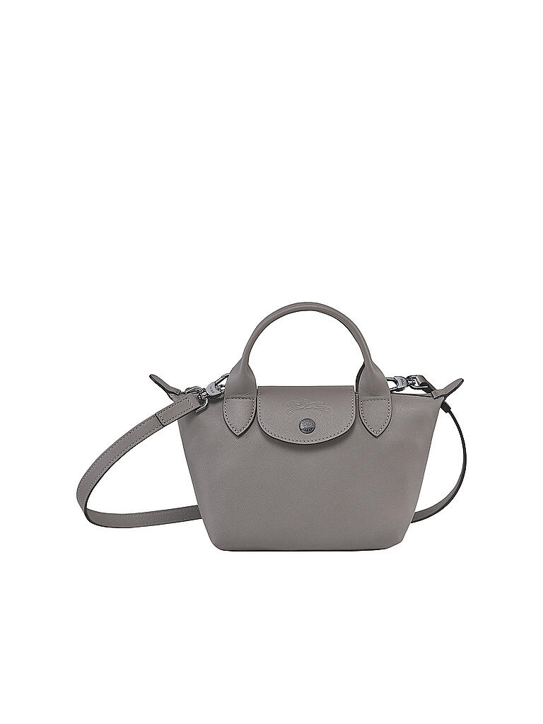 LONGCHAMP | Le Pliage Cuir Handtasche, Turtle Dove | grau