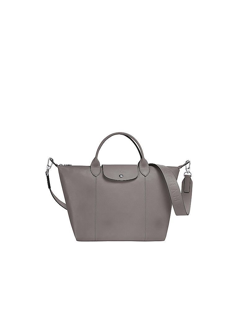 LONGCHAMP | Le Pliage Cuir Handtasche, Turtle Dove | grau