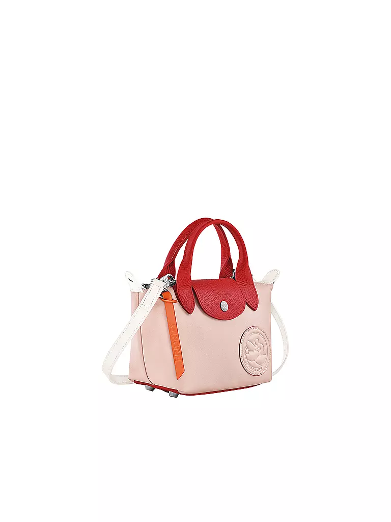 LONGCHAMP | Le Pliage Cuir Handtasche X-Small, Pale Pink | rosa