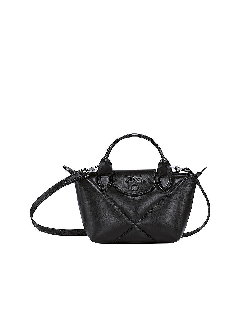 LONGCHAMP | Le Pliage Cuir Handtasche XS, Black | schwarz