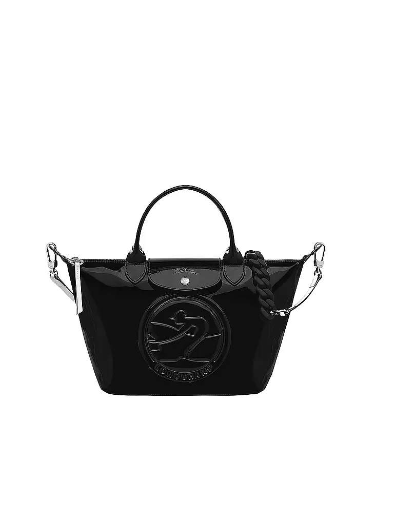 LONGCHAMP | Le Pliage Cuir Henkeltasche, Black | schwarz