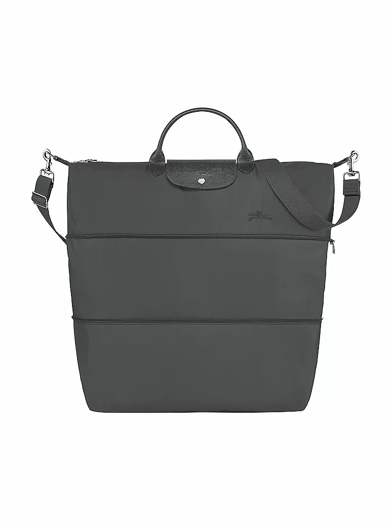 LONGCHAMP | Le Pliage Green Erweiterbare Reisetasche, Graphite | grau