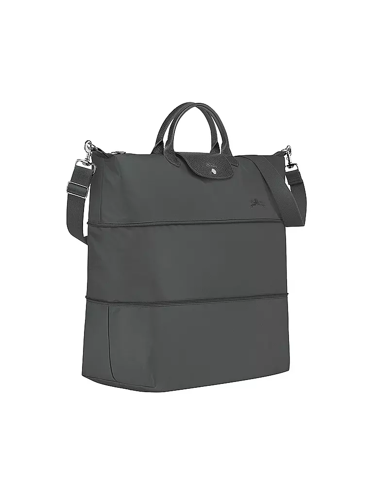 LONGCHAMP | Le Pliage Green Erweiterbare Reisetasche, Graphite | schwarz