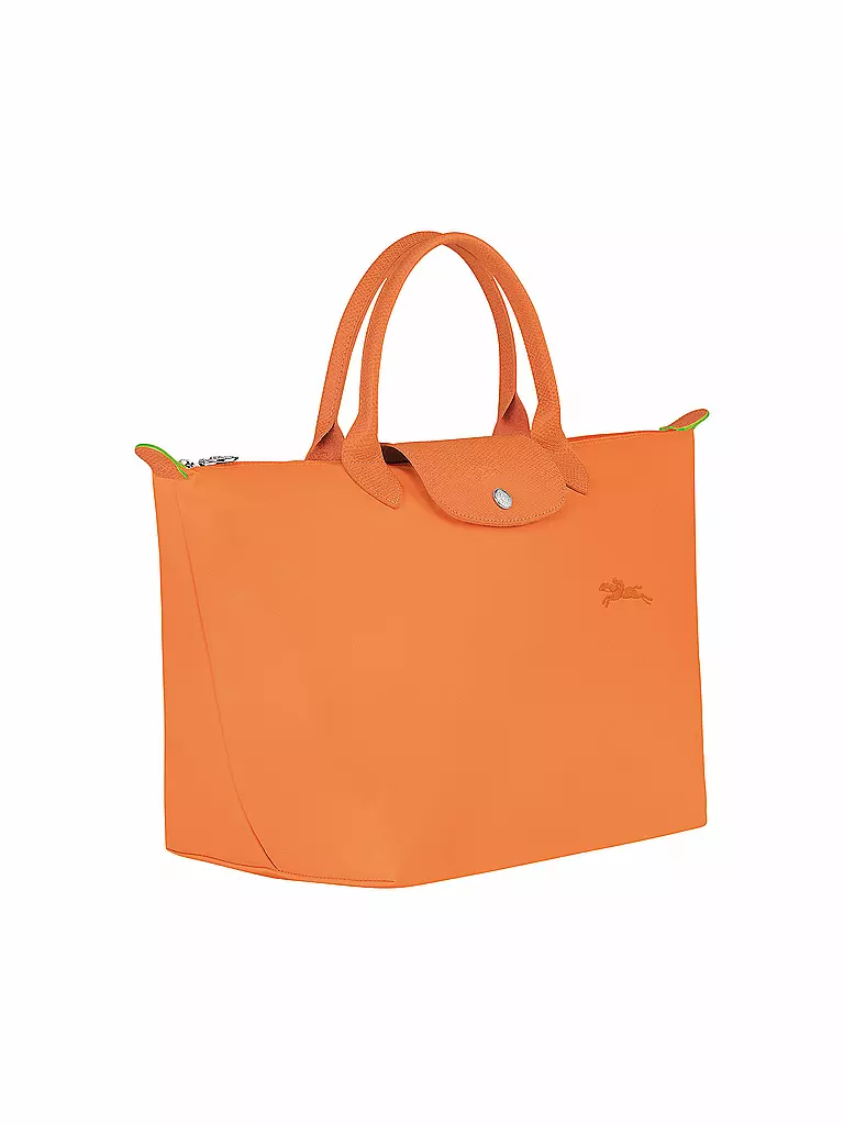 LONGCHAMP | Le Pliage Green Handtasche Medium, Orange | grün