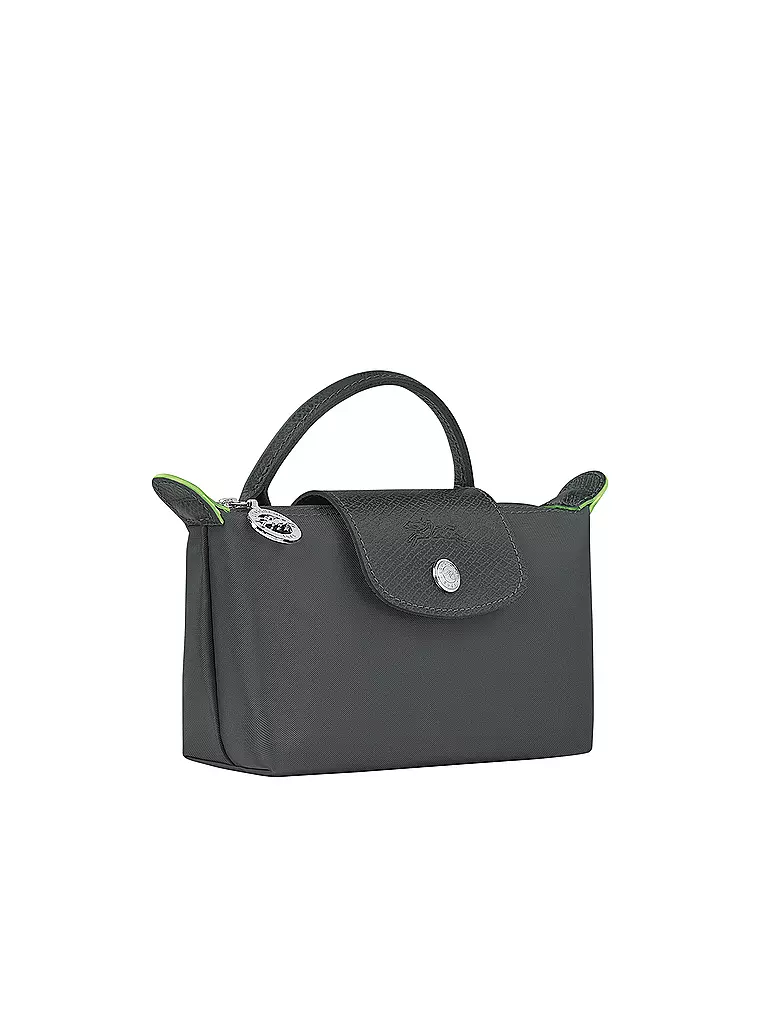 LONGCHAMP | Le Pliage Green Pochette mit Henkel, Graphite | grün