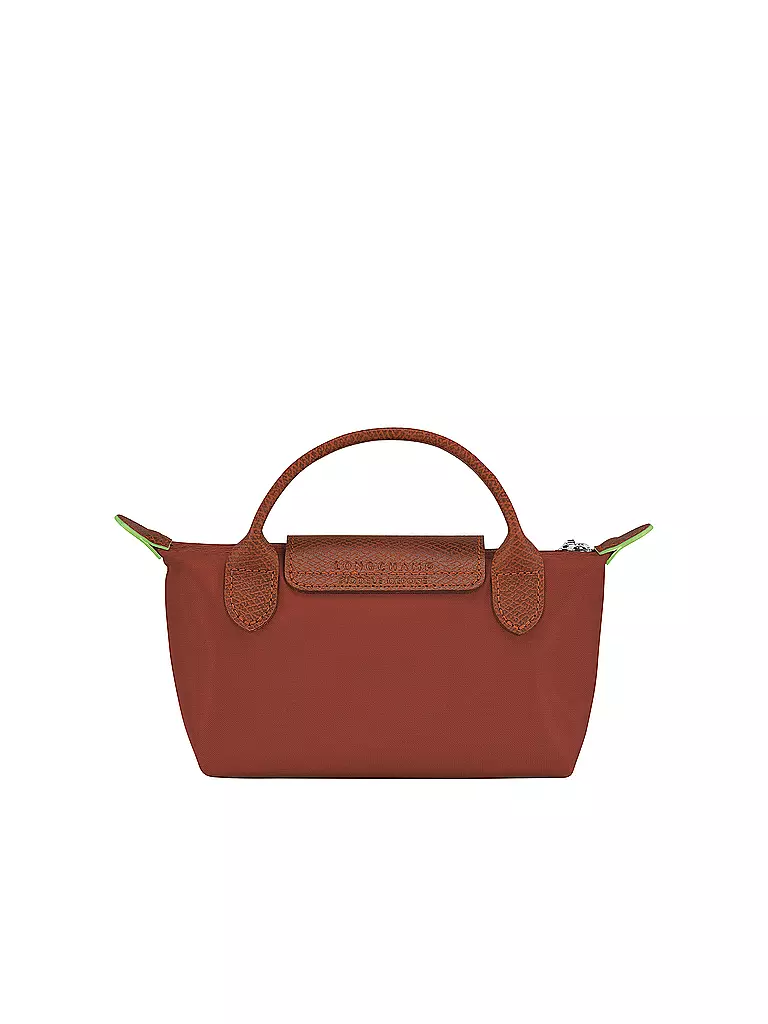 LONGCHAMP | Le Pliage Green Pochette mit Henkel chataigne | grün