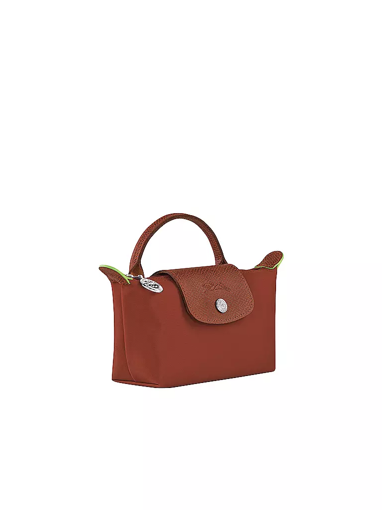LONGCHAMP | Le Pliage Green Pochette mit Henkel chataigne | grün