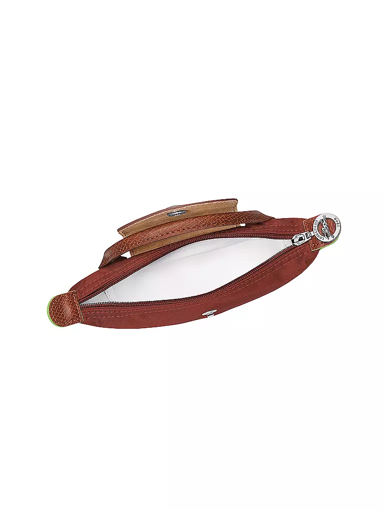 LONGCHAMP | Le Pliage Green Pochette mit Henkel chataigne | grün
