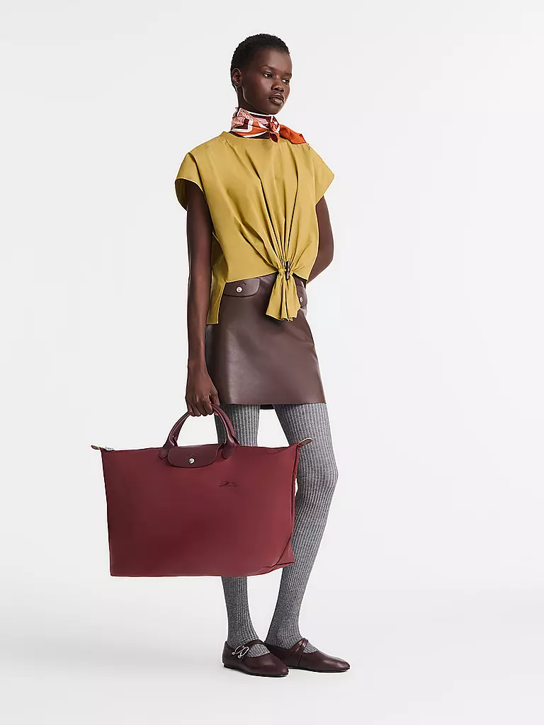 LONGCHAMP | Le Pliage Green Reisetasche Small, Grenade | dunkelrot