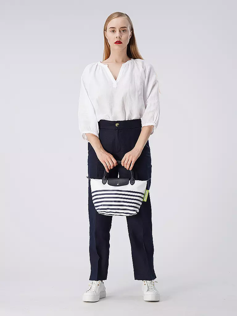 LONGCHAMP | Le Pliage Mariniere Handtasche Small, Marine / Blac | dunkelblau