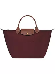 LONGCHAMP | Le Pliage Original Handtasche Medium, Black  | dunkelrot