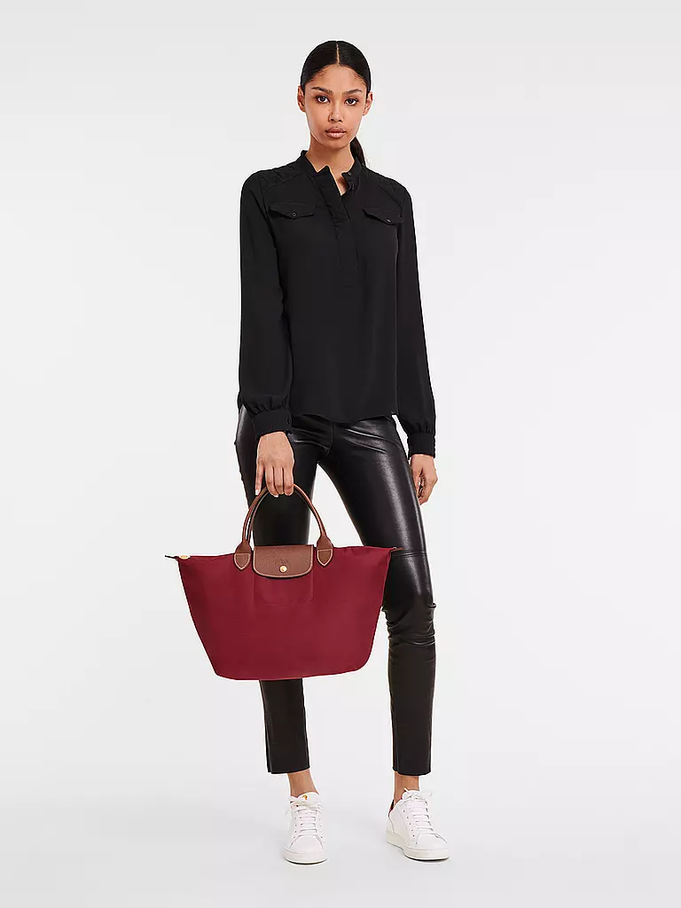 LONGCHAMP | Le Pliage Original Handtasche Medium, Red | dunkelblau