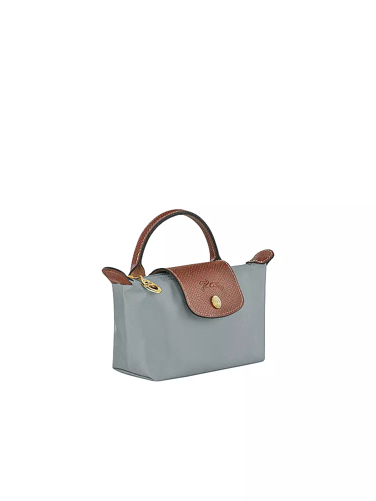 LONGCHAMP | Le Pliage Original Pochette mit Henkel, Acier | hellgrau