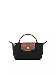 LONGCHAMP | Le Pliage Original Pochette mit Henkel, Vert Anglais | schwarz
