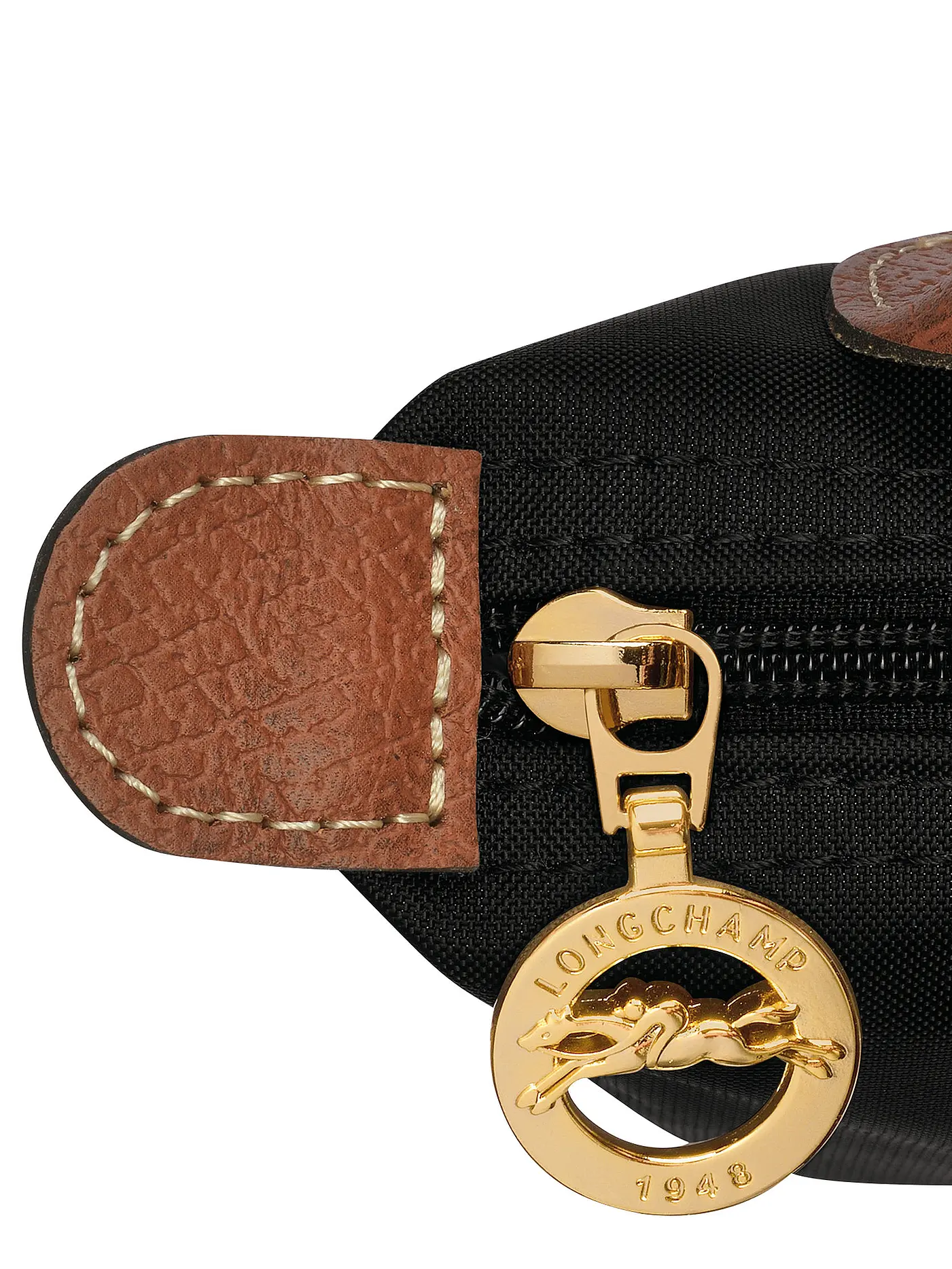 LONGCHAMP | Le Pliage Original Pochette mit Henkel, Black | schwarz
