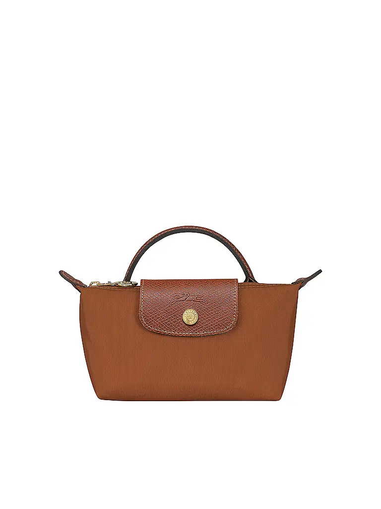 LONGCHAMP | Le Pliage Original Pochette mit Henkel, Cognac | Braun