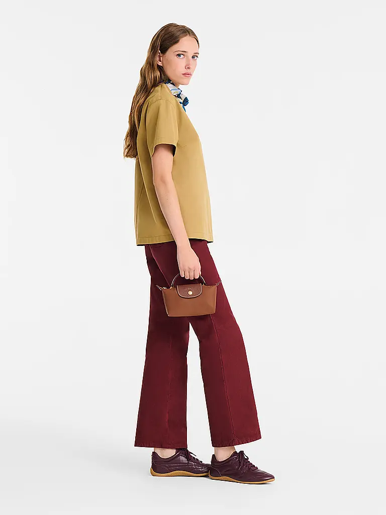 LONGCHAMP | Le Pliage Original Pochette mit Henkel, Cognac | Braun