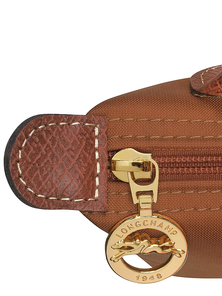 LONGCHAMP | Le Pliage Original Pochette mit Henkel, Cognac | 
