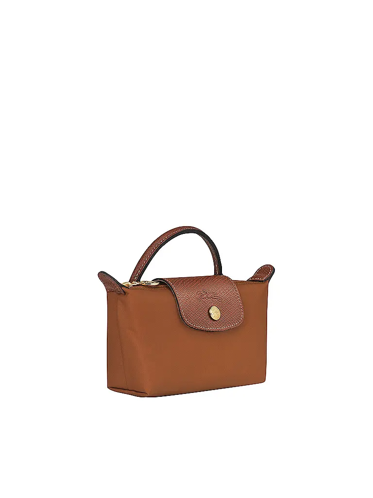 LONGCHAMP | Le Pliage Original Pochette mit Henkel, Cognac | 