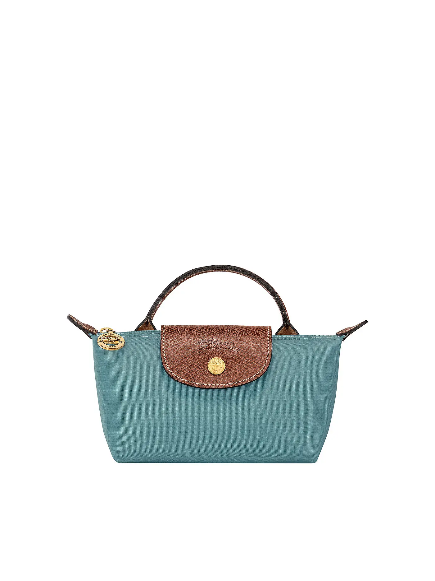 LONGCHAMP | Le Pliage Original Pochette mit Henkel, Black | petrol