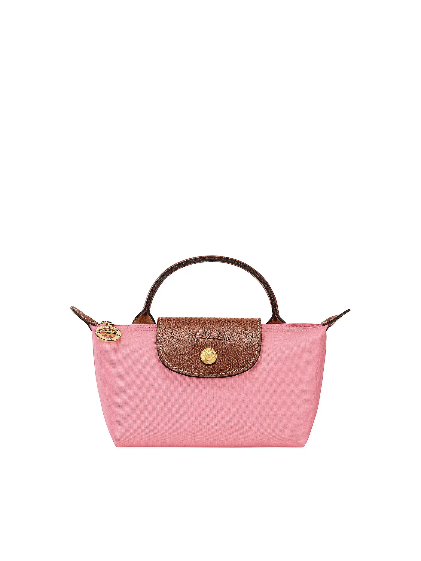 LONGCHAMP | Le Pliage Original Pochette mit Henkel, Black | rosa