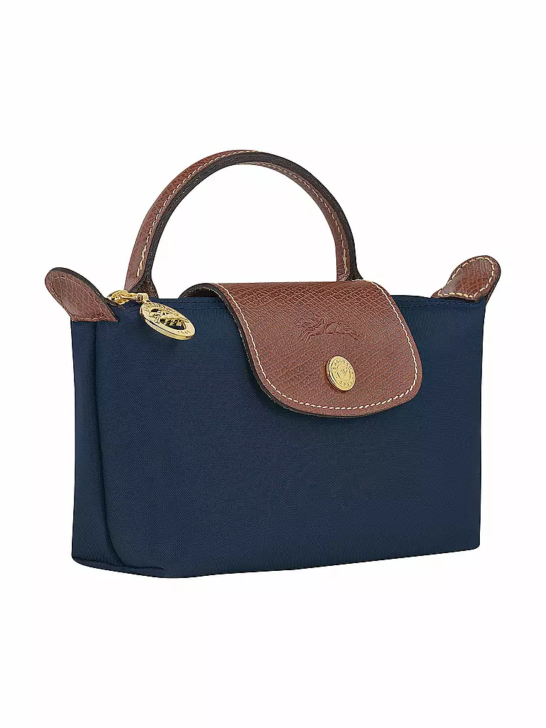 LONGCHAMP | Le Pliage Original Pochette mit Henkel, Navy | braun