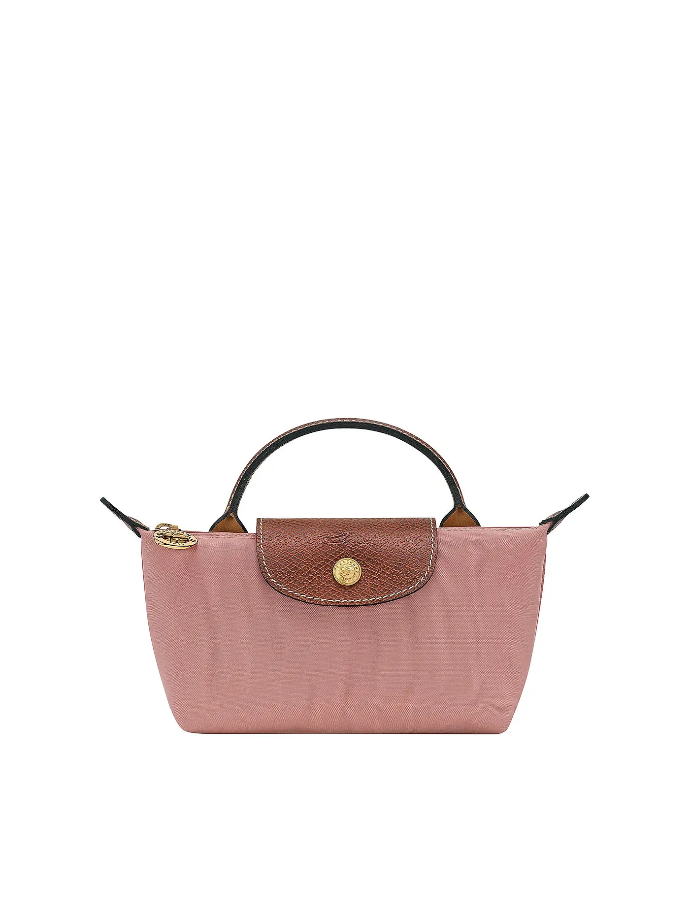 LONGCHAMP | Le Pliage Original Pochette mit Henkel, Black | rosa
