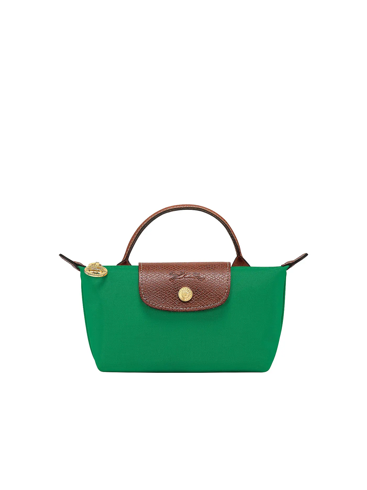 LONGCHAMP | Le Pliage Original Pochette mit Henkel, Black | grün