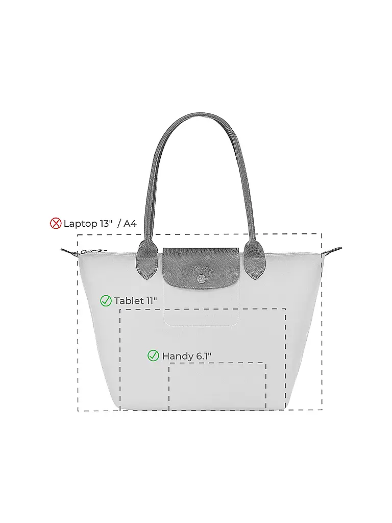 LONGCHAMP | Le Pliage Original Shopper Medium, Cognac | Braun