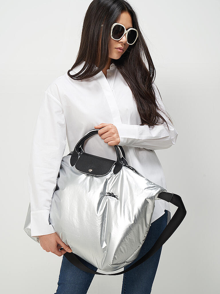 LONGCHAMP | Le Pliage Reisetasche L, Silver | silber